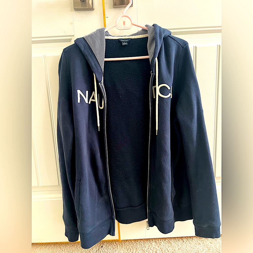 Nautica Blue Zip-up sweatshirt size Large